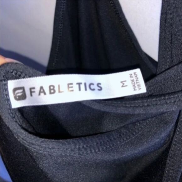 Women's Fabletics Black Athletic Tank Top - Picture 4 of 6